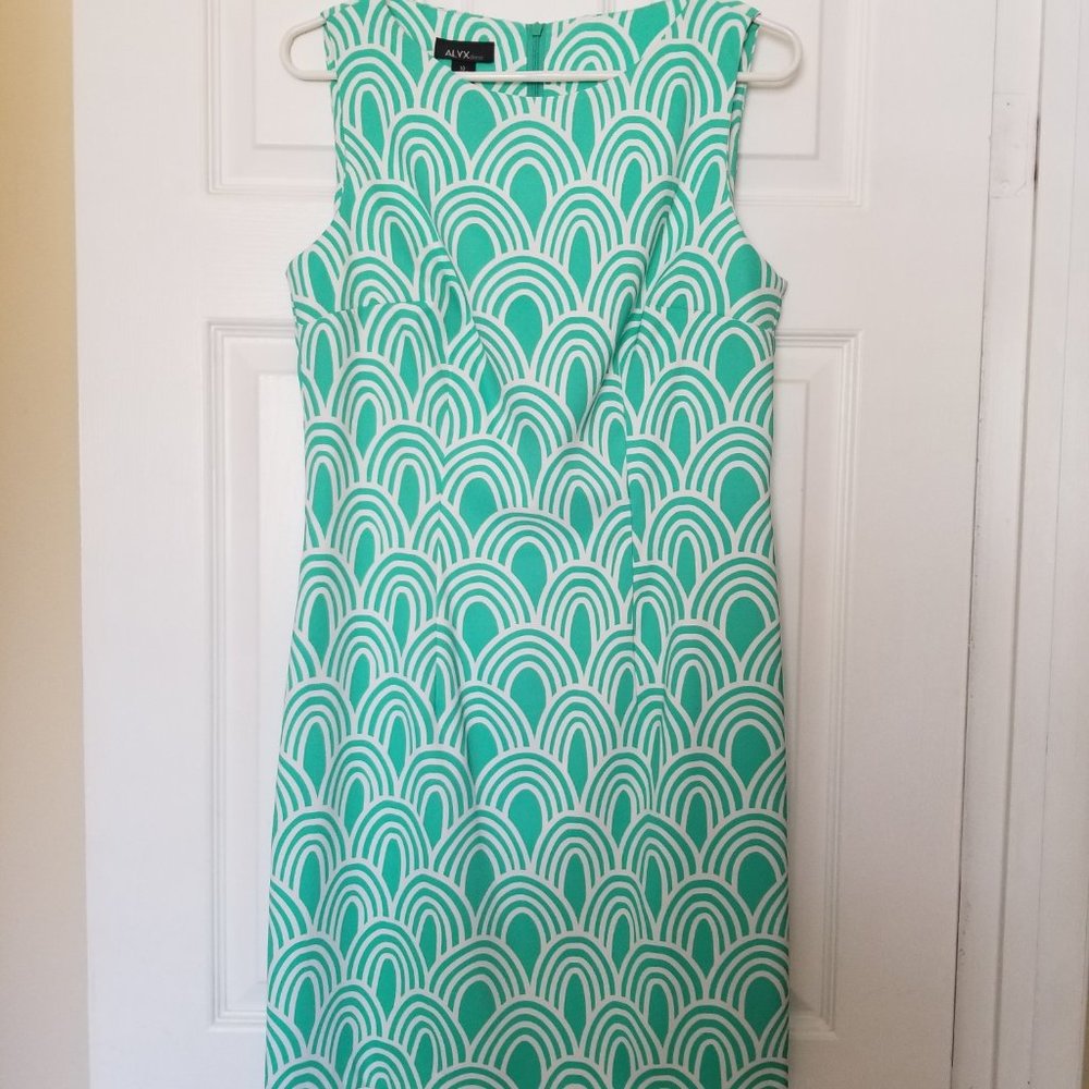 Coral and White summer dress